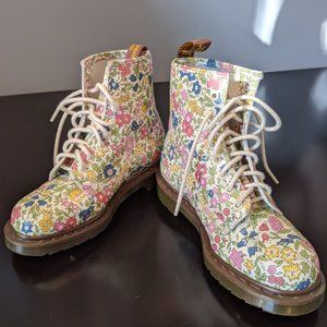 Doc Martens White Liberty Floral Print